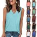 Women's Clothing Summer Hot Selling Women's Tops V Neck Loose Sleeveless Casual Vest_ecoleips.com