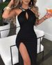 European And American Cross-Border Fashion Halter Neck Rhinestone Independent Station Elegant Sleeveless_ecoleips.com