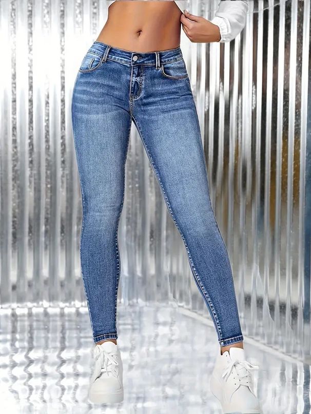 Women's High-Stretch Skinny Ankle Jeans - Slimming & Comfortable Denim Pants For Everyday Wear_ecoleips.com