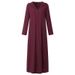 Bohemian Cotton Linen Long Dress With Flared Hem – Elegant Ethnic Style Loose Fit Tunic For Women_ecoleips.com