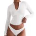 Women's Clothing High End Y2k Slim Fashion Pure Desire Style Half Zip Top T Shirt_ecoleips.com