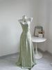 New Cross-border Vintage French Lace Sexy Strap Dress, Long Gown, Elegant Dress For Seaside Vacations_ecoleips.com