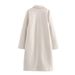 Three-color One-grain Solid-color Lapel Woolen Coat Women's Medium And Long Coat_ecoleips.com