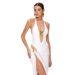 Women's Clothing New Solid Color One Piece Swimsuit For Women Sexy Deep V Backless Skirt Two Piece Suit_ecoleips.com