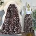 Vintage Floral Print A-Line Midi Skirt With Elastic Waist - High Waist Flowy Pleated Skirt For Women, Boho Chic Summer Skirt_ecoleips.com