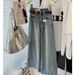 Retro Light Blue Cropped Jeans for Women Loose Straight Leg Slim Fit Wide Leg Style Suitable for Petite Women_ecoleips.com
