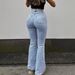 ZT41 High-Waisted Skinny Jeans For Women Light Blue Denim Street Style Casual Pants_ecoleips.com