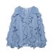 Layered V-Neck Blouse – Versatile Textured Shirt For Casual & Office Wear (Xs-L, 4 Colors) Afternoon Alchemy_ecoleips.com