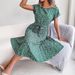 Women's Clothing Real Shot In Style Spring And Summer New Casual Short Sleeve Floral Hem Pleated Skirt_ecoleips.com