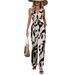 Women's Sleeveless High-Waisted Wide-Leg Jumpsuit Spring/Summer Printed_ecoleips.com