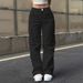 Women's Clothing Casual Overalls Trendy Wide Leg Pants Quick Drying Straight Pants_ecoleips.com