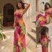 Women's Clothing New Women's Fashion Print Slim Sexy Backless Suspender Dress_ecoleips.com