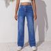Women's Vintage Stretch Slim-fit Jeans With Double-button Design, Dark Blue Denim Trousers, High-waisted And Slimming_ecoleips.com