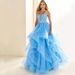 Women's Clothing Ethereal Strapless Ball Gown For Vocal Auditions & Garden Soirées – Tiered Tulle Dress With Floral Lace Appliqués (XS-XXXL)_ecoleips.com