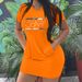 Women's Clothing Women's Slim Fit Round Neck Short Dress Casual Everyday Clothing With Pocket Print Simple Style_ecoleips.com