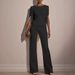 Women's Clothing Solid Color Beaded Decorated Slim Jumpsuit_ecoleips.com