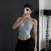 Latte Girl Women's Slimming Halter Neck Tank Top Push Up Sports Solid Color Commuter Fit Summer Top_ecoleips.com