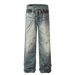 Women’s Clothing Trendy Washed Old Design High End Men's Straight Loose Jeans_ecoleips.com