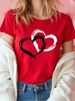 European American Cross-border Foreign Trade Wholesale Clothing, Simple And Stylish Heart-shaped Round Neck Plus-size_ecoleips.com