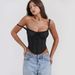 Aria Basics Aria Basics Cross-Border 2025 Summer New Lace Patchwork Lace-Up Sexy European And American Style Top Hot Girl Camisole Vest_ecoleips.com