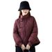girl Button Down Jacket For Women 2025 Winter New Chinese Style Stand Collar Petite Slimming Cotton Coat_ecoleips.com