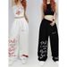 Aria Basics American Street Hip-hop Sports Pants Women, High-waisted, Loose, Wide-leg, Casual Jazz Trousers, New Popular Style For_ecoleips.com
