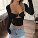 Aria Basics Aria Basics Y2K Hot Girl Casual Long Sleeve Tank Top T-Shirt Women's Fashion 2026 Spring Short European And American Sexy New_ecoleips.com