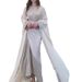 Women's Clothing autumn new round neck waist high waist slim long skirt robe coat three piece_ecoleips.com