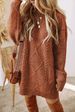 Oversized Knit Sweater Dress – Women's Long Sleeve Casual Tunic In Soft Polyester (Black/Army Green/Khaki/Caramel/White)_ecoleips.com