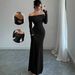 Women's Fashion Off-Shoulder Cross Back Bodycon Long Dress Style Elegant Clothing_ecoleips.com