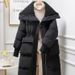 Lamb Wool Large Lapel Mid-Length Down Jacket For Women Winter European Style Thickened Fashionable Cotton Coat Trendy_ecoleips.com