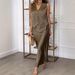 Women's Clothing Summer Solid Color Fashion Personality Trend Sleeveless Top Skirt Suit_ecoleips.com