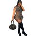 European And American Women's Sexy Solid Color Zipper Pleated Mini Skirt Cross Border Supply Leather NY8167_ecoleips.com