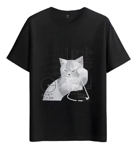 Women's T-Shirts Tshirt Muscle Freaks Cat Math Style T-shirts_ecoleips.com