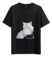 Women's T-Shirts Tshirt Muscle Freaks Cat Math Style T-shirts_ecoleips.com