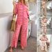 Women's Bohemian Geometric Color Block Cardigan And Wide Leg Pants Set Spring Summer Casual Wear_ecoleips.com