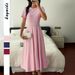 Women's Clothing Elegant Sexy European American Style Women's Short Sleeve Dress Evening Gown Spring Summer For Formal & Casual_ecoleips.com
