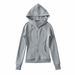 Men's Retro Fleece Zip-Up Hoodie Slim Fit Long Sleeve Pullover Casual Streetwear Grey Black White_ecoleips.com