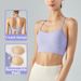 Calorie Summer Strappy Sports Bra For Women, Yoga Tank Top With Removable Padding, Workout Fitness Shirt, Back Support Activewear_ecoleips.com