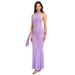 European And American Cross-border 25 Strapl Sexy Halter Neck High-waisted Sheer Mesh One-shoulder Slim-fit_ecoleips.com
