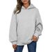 Women's Autumn/Winter Oversized Textured Hoodie Sportswear With Pockets Y2k Sweatshirt_ecoleips.com