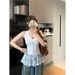 Bowknot Lace Sleeveless Camisole For Women, New Spring And Autumn Style, Gentle Waist-Cinching, Slimming, Layered Base_ecoleips.com