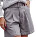 Women's High-Waisted Wide Leg Solid Color Shorts European American Style Spring Summer Autumn Belt Included to Lengthen Legs_ecoleips.com