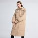 Women's Long Puffer Coat With Detachable Hood - Winter Warm Thickened Down Alternative Jacket, Oversized Loose Fit, Knee-Length Parka_ecoleips.com