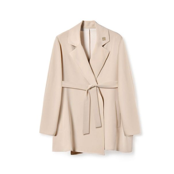 Shengdu Clearance Sale: Spring/Summer Elegant Acetate Smooth Tie-Up Niche Blazer Cardigan For Sun Protection_ecoleips.com