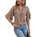 2025 New U-shaped Ruffle Edge Fashionable Temperament Women's Top T-shirt_ecoleips.com