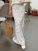 K Printed Midi Skirt New Style Temperament Floral Print Hanging High Waisted Midi Skirt_ecoleips.com