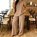 V-Neck Floral Print Lounge Set - Soft Stretch Jogger Pants & Tunic Top For Women_ecoleips.com