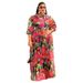 Women's Clothing Scarf Collar Temperament Puff Sleeve Waist Print Design Dress_ecoleips.com