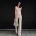 Cotton And Linen Khaki Cardigan Vest Straight-Leg Pants Two-Piece Set For Women 2025 Autumn New Casual Outfit_ecoleips.com
